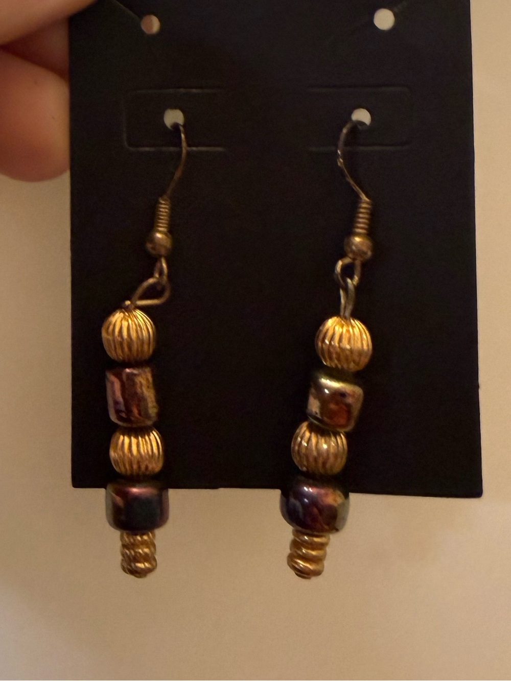 Glass Beaded Drop Earrings